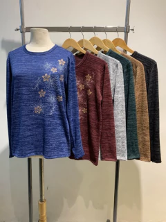 Remera Lanilla Flor