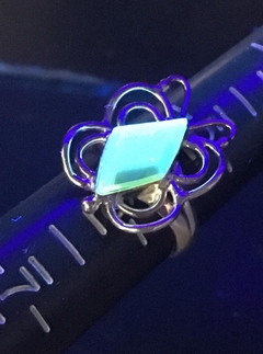 Anillo Mariposa de Plata & Ámbar Verde #5.5 - Chiapas Mágico