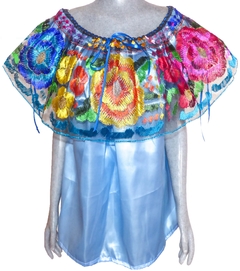 Blusa De Chiapaneca Celeste #002 - comprar en línea