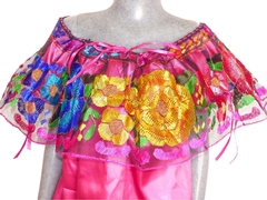 Blusa De Chiapaneca Fucsia #001 (XL)