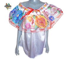Blusa De Chiapaneca Blanca con Listón #003 - comprar en línea