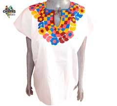 Blusa Mod005 Cuadros/Blanca #002 (S) - comprar en línea