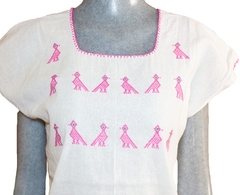 Blusa Mod037 Blanca/Aves (S)