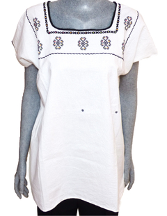 Blusa Mod014 Blanca/Negro (XL) - comprar en línea