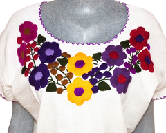 Blusa Mod031 Blanca/Multicolor (M) - comprar en línea