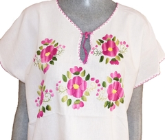 Blusa Mod035 Blanca/Fucsia #001 (XL)