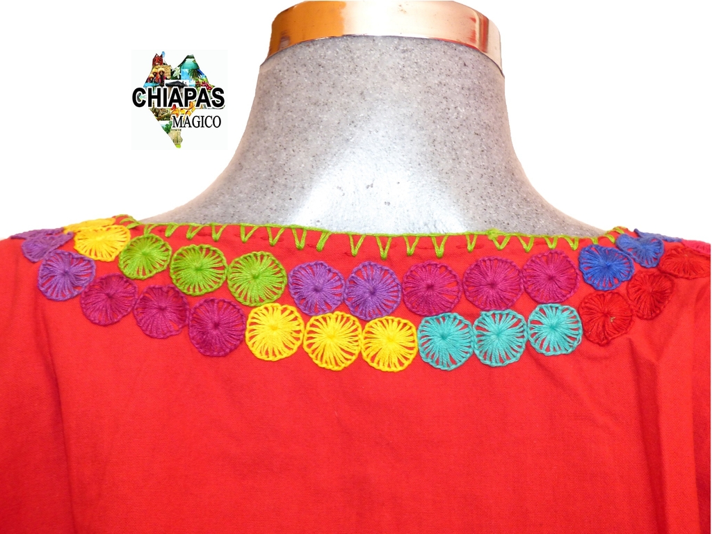 Blusa San Cristóbal Roja/Multicolor (M)