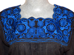 Blusón de Girasoles Negro & Azul - comprar en línea