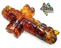 Hermosa Cruz de Ámbar Auténtico