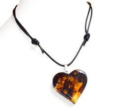 Dije Corazón de Ámbar & Plata Laminada #027 en internet