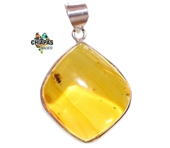 Dije de Ámbar con Insectos y Plata Ley #009 - tienda en línea