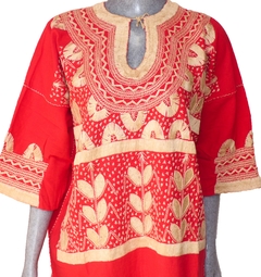Blusa Milpa Rojo Escarlata/Beige (XL) - comprar en línea