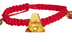 Pulsera Tejida Con Inicial De Ambar "A"