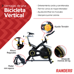 Bicicleta Fija Spinning Profesional Randers FC-68H - comprar online