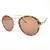 Óculos de Sol feminino Redondo Dourado Shield Wall - comprar online