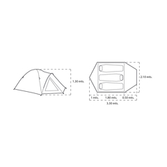Carpa Spinit Trafull III Capacidad 3 personas - comprar online