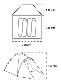 Carpa Spinit Adventure 4 personas - comprar online