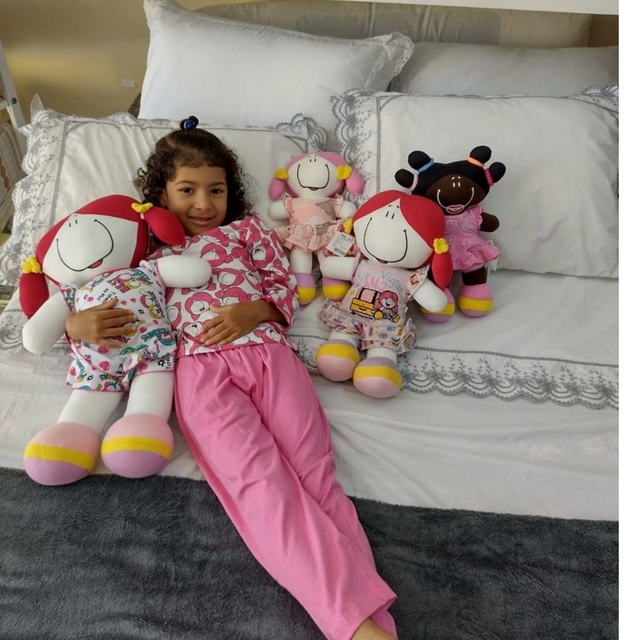 Pijama Longo Bebe Aplicação Bumbum Turma da Mel