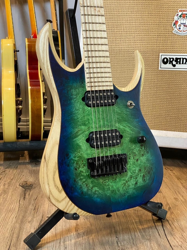 Ibanez Iron Label RGDIX7MPB 2017 Surreal Blue Burst