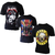 3 X Camisetas Banda de Rock Metallica Guns N' Roses Beatles