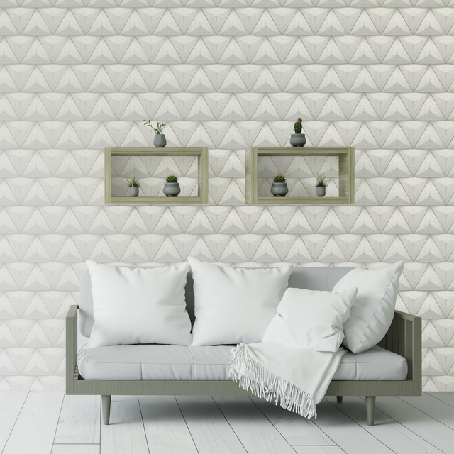 TANYANG Papel de parede personalizado 3D Murais Retrô Geométrico Triângulo  Xadrez Costura Pano 3D Fundo de TV Papel de Parede 430 cm (W)×300 cm (H)