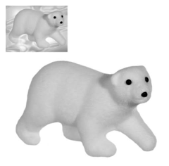 Enfeite urso polar isopor natal - Art christmas