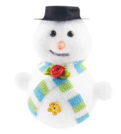Enfeite pendente boneco de neve isopor - Art christmas na internet