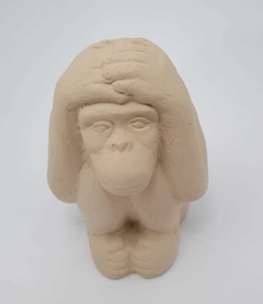 Escultura macaco não ouço cimento - BazarSP na internet