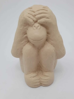 Escultura macaco não vejo cimento - BazarSP