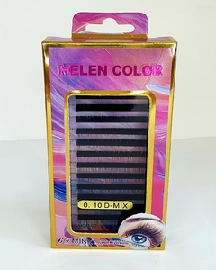 Cílios Helen Color 0.10 D Mix 9,11,13,15mm Fio a Fio