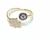 Anillo plata dorada ojo turco/mano de fátima ajustable