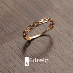 Anel elos ouro18k/750