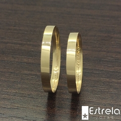 PAR DE ALIANÇAS EM OURO 18K REF. 112001-2g
