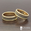 PAR DE ALIANÇAS EM OURO 18K REF. 112005-22g