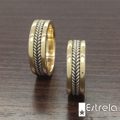 PAR DE ALIANÇAS EM OURO 18K REF. 112005-22g - comprar online