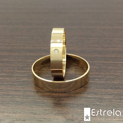 PAR DE ALIANÇAS EM OURO 18K REF. 112006-10g