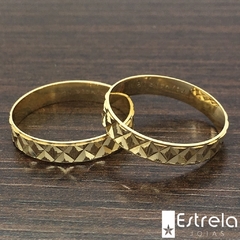 PAR DE ALIANÇAS EM OURO 18K REF. 112010-4G na internet