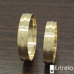 PAR DE ALIANÇAS EM OURO 18K REF. 112013-4G