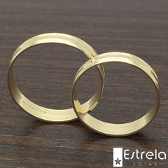 PAR DE ALIANÇAS EM OURO 18K REF. 112013-4G - comprar online