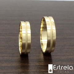PAR DE ALIANÇAS EM OURO 18K REF. 112015-8G
