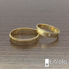 PAR DE ALIANÇAS EM OURO 18K REF. 112017-5G