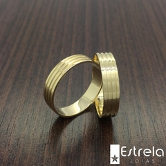 PAR DE ALIANÇAS EM OURO 18K REF. 112020-6G