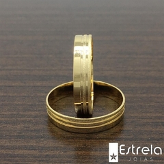 PAR DE ALIANÇAS EM OURO 18K REF. 112026-4g -  Estrela Joias | Alianças de Casamento e Noivado em Ouro 18K | Recife