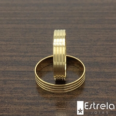 PAR DE ALIANÇAS EM OURO 18K REF. 112029-4g na internet