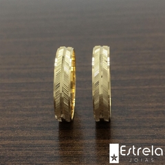 PAR DE ALIANÇAS EM OURO 18K REF. 112030-4g