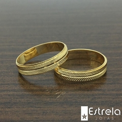PAR DE ALIANÇAS EM OURO 18K REF. 112030-4g - loja online
