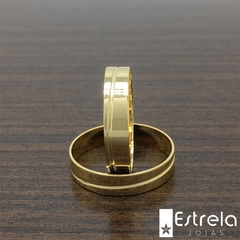 PAR DE ALIANÇAS EM OURO 18K REF. 112031-4g - loja online