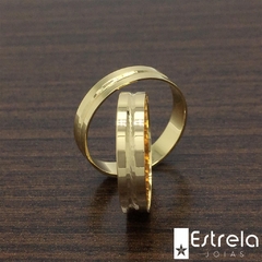 PAR DE ALIANÇAS EM OURO 18K REF. 112032-4g - comprar online