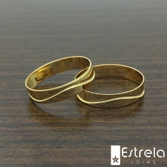 PAR DE ALIANÇAS EM OURO 18K REF. 112033-4g - loja online