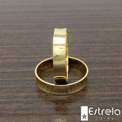 PAR DE ALIANÇAS EM OURO 18K REF. 112034-4g -  Estrela Joias | Alianças de Casamento e Noivado em Ouro 18K | Recife
